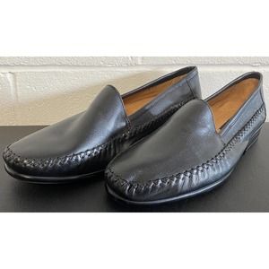 Giorgio Brutini Black Genuine Leather Loafer Slip-on style: 671341 Men's 13